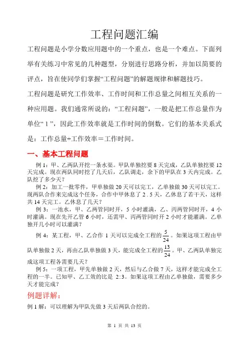 (完整版)工程问题应用题集锦