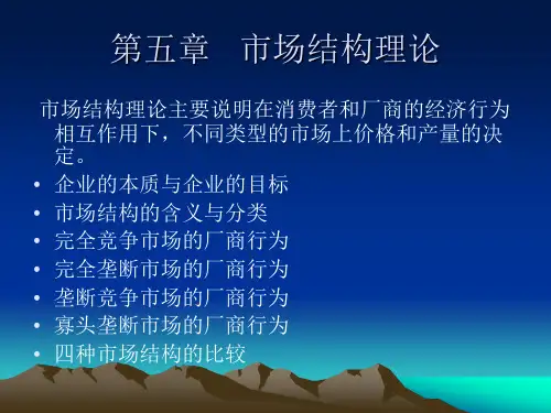 市场结构理论.