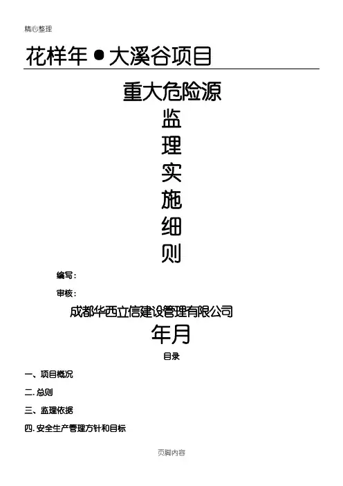 重大危险源监理细则27515