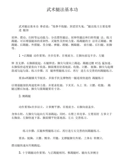 武术腿法基本功