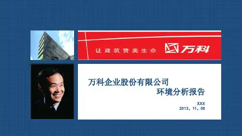 万科企业股份有限公司环境分析报告(ppt 42页)