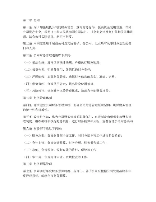 城投_财务管理制度