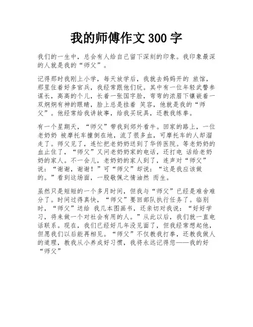我的师傅作文300字