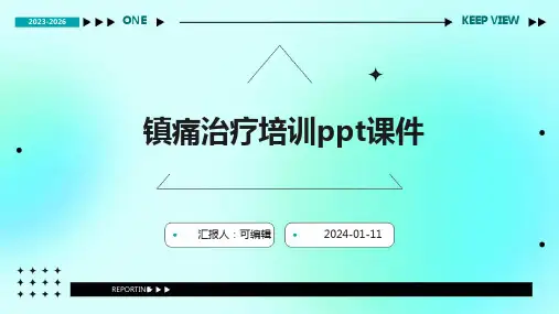 镇痛治疗培训PPT课件