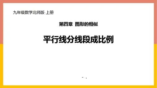 《平行线分线段成比例》图形的相似PPT课件
