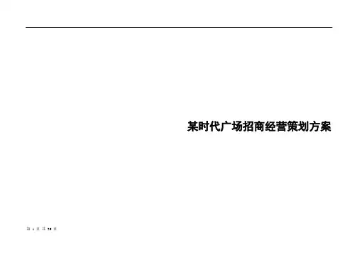 时代广场招商策划书