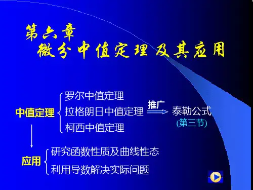 数学分析第6章 微分中值定理及其应用