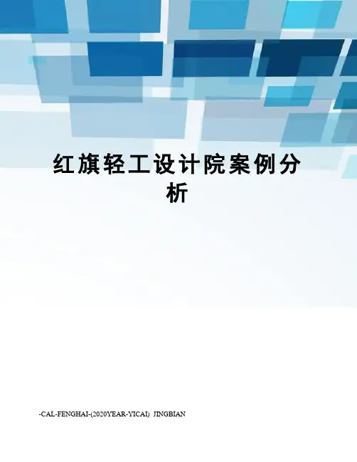 红旗轻工设计院案例分析
