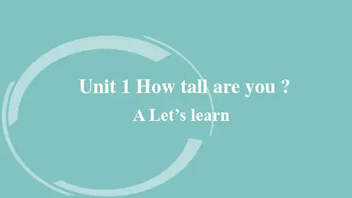 人教版六年级英语下册 Unit 1 PA Let's talk 课件