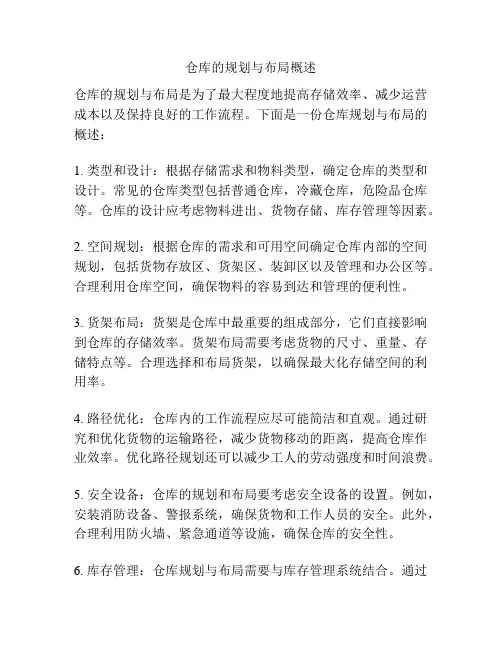 仓库的规划与布局概述