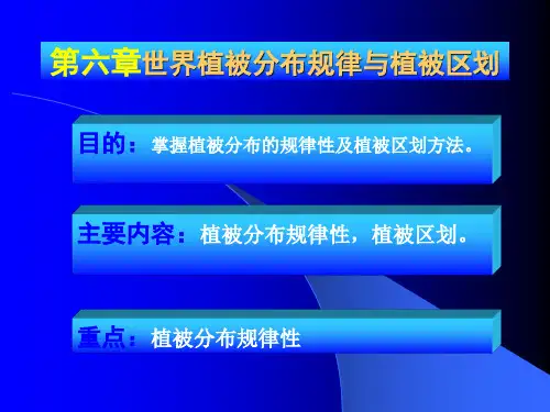 植被分布规律与区划资料
