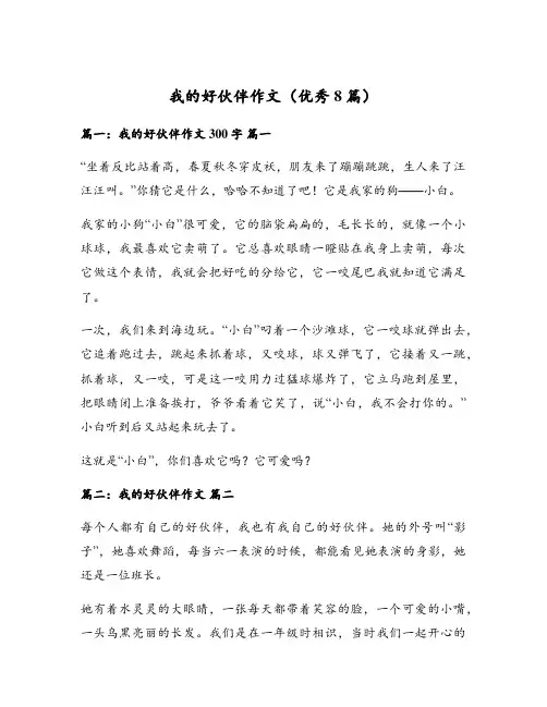我的好伙伴作文(优秀8篇)