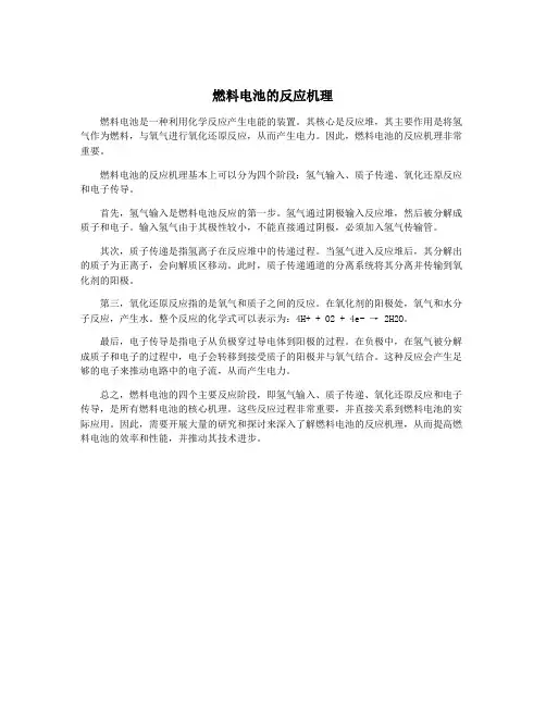 燃料电池的反应机理