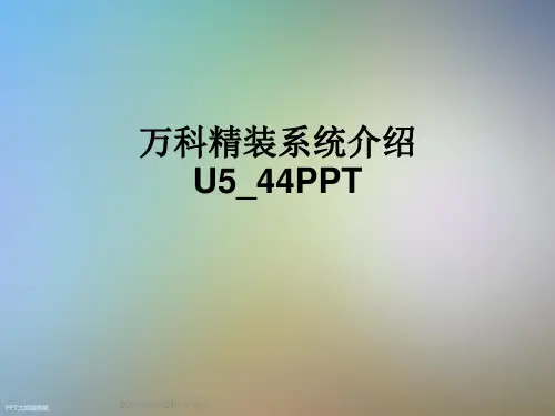 万科精装系统介绍U5_44PPT