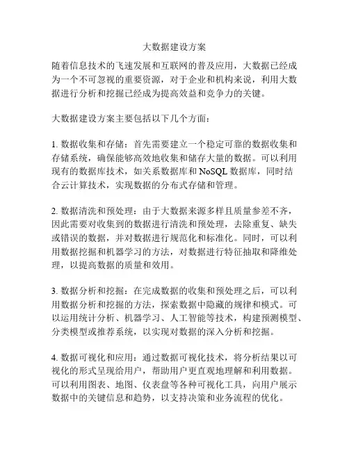 大数据建设方案