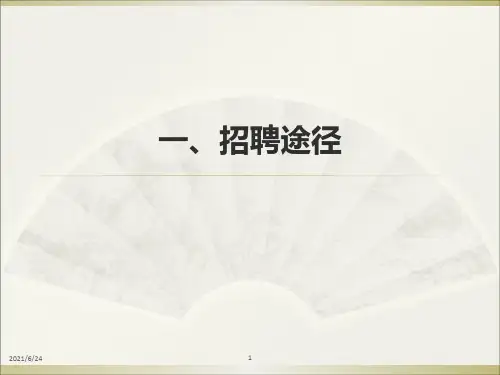 招聘培训PPT课件