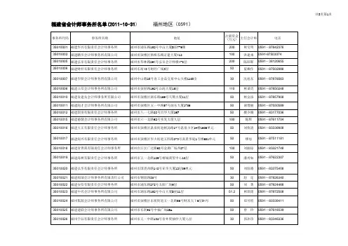 福建省会计师事务所名单