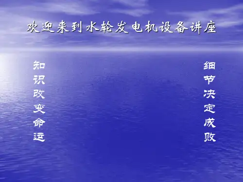 水轮发电机讲义PPT