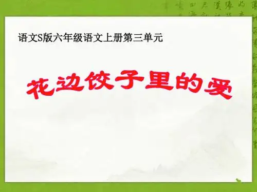 《花边饺子里的爱》PPT课件