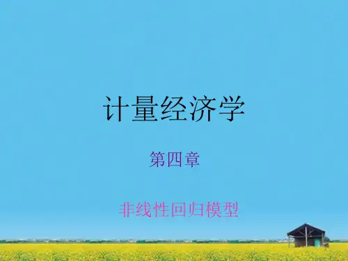 课件：第4章 非线性回归模型