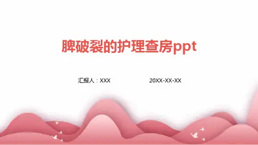脾破裂的护理查房ppt