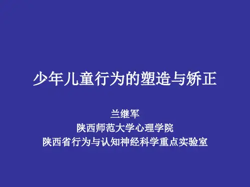 少儿童行为的塑造与矫正 ppt课件