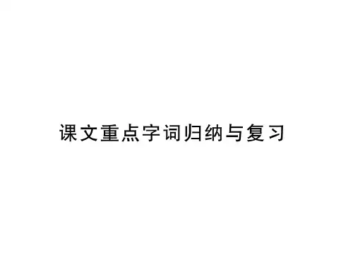 新人教部编版八年级语文上册课件：课文重点字词归纳与复习(共128张PPT)