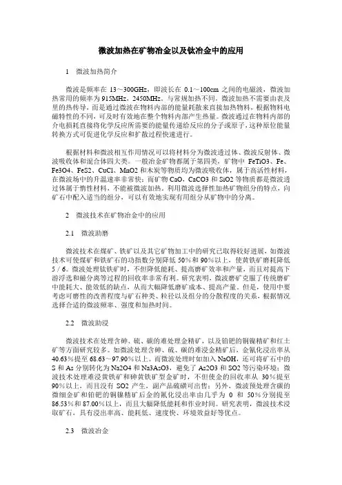 微波加热在矿物冶金以及钛冶金中的应用