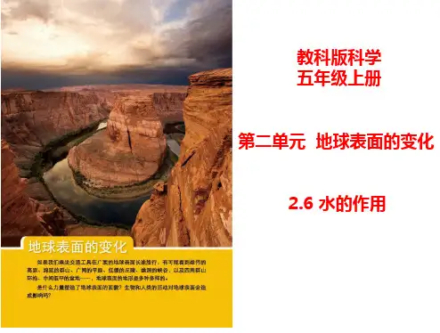 教科版小学五年级上册科学 第二单元 地球表面的变化 6 水的作用 同步课件