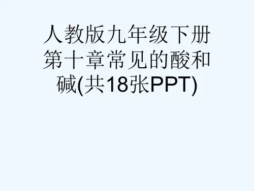 人教版九级下册第十章常见的酸和碱(共18张PPT)[可修改版ppt]