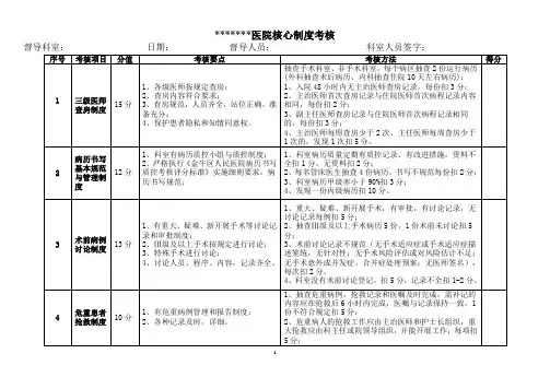 医疗核心制度考核细则 3
