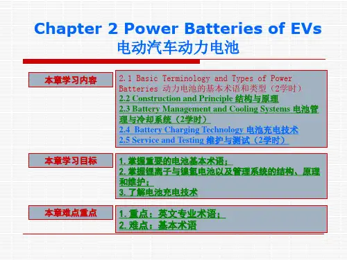 新能源汽车专业英语最新版精品课件第2章第1节