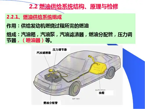电喷发动机原理与检修——燃油供给系统结构、原理与检修