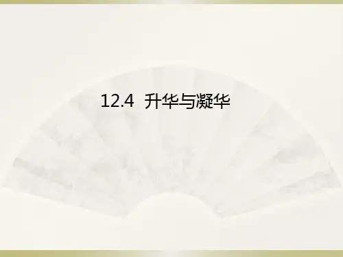 沪科版物理九年级课件：12.4升华与凝华 (共23张PPT)