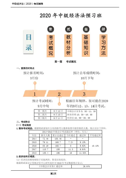 2020中级会计《备考指南》第01讲_第一篇  考试概况(1)