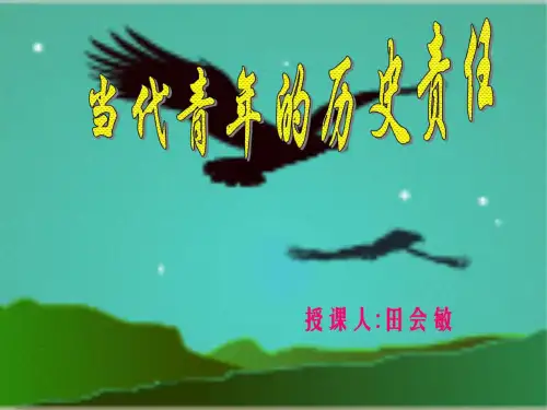 九年级政治当代青年的历史责任2