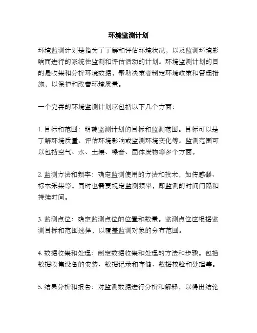 环境监测计划