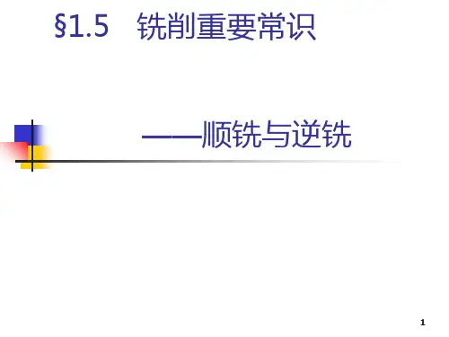 铣工的顺铣与逆铣ppt课件