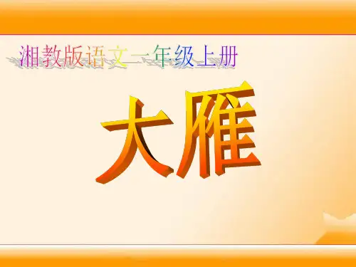 《大雁》PPT优秀课件