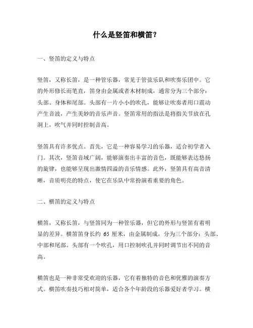 什么是竖笛和横笛？