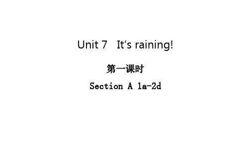 Unit 7   It’s raining单元课件