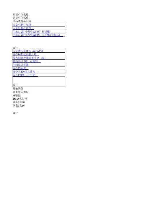 办公用品发票明细金额15000左右