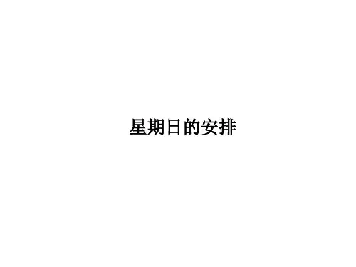 北师大版数学五年级下册《星期日的安排》习题课件