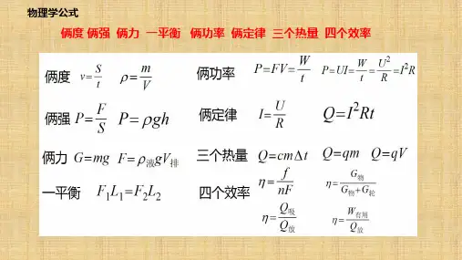 初中物理  九年级下学期知识点总结