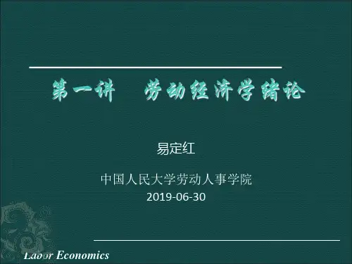 劳动经济学人民大学-PPT精选.ppt