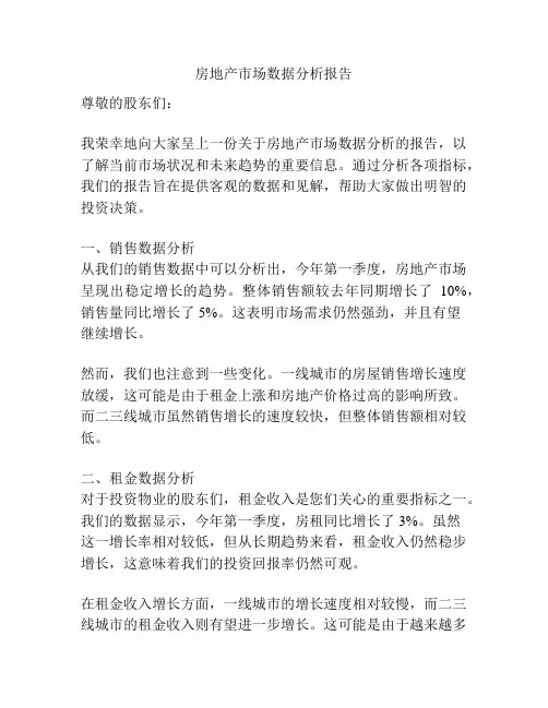 房地产市场数据分析报告