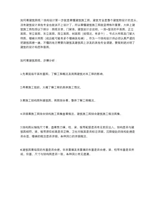 如何看建筑图纸