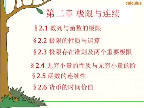 微积分第二章极限与连续