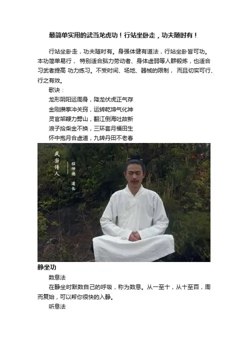 最简单实用的武当龙虎功！行站坐卧走，功夫随时有！