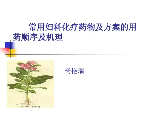 常用化疗方案的用药顺序及机理(PPT59页)